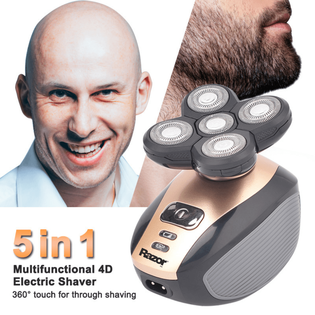 Razor® Kik 5-in-1 Electric Shaver Five Floating Heads Razor - Razor® Kik
