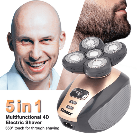 Razor® Kik 5-in-1 Electric Shaver Five Floating Heads Razor - Razor® Kik